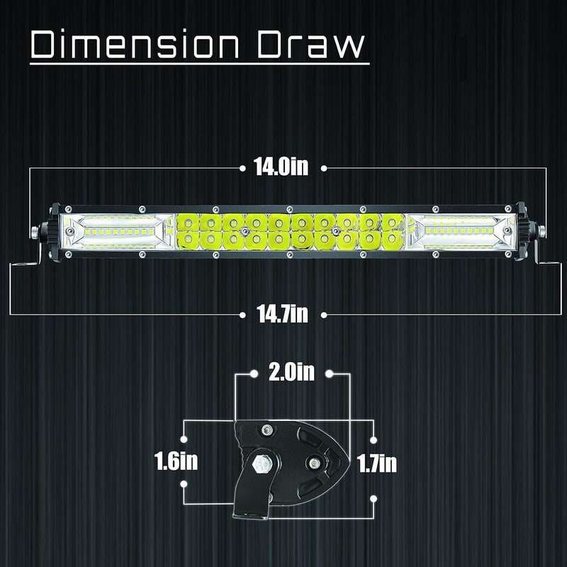 SAN YOUNG مجموعة قضبان إضاءة LED، (4) قضبان إضاءة رفيعة بطول 12 بوصة، (2) وحدات إضاءة LED بطول 4 بوصة، (1) مجموعة أسلاك، (1) مرحل 24 فولت، إضاءة شاحنة ATV UTV RV عربة جولف Ezgo، مقاومة للماء - Image 2